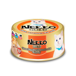 Nekko Gold อาหารเปียก สำหรับแมว สูตรปลาทูน่าคัตทสึโอะบูชิในเยลลี่ 85 g