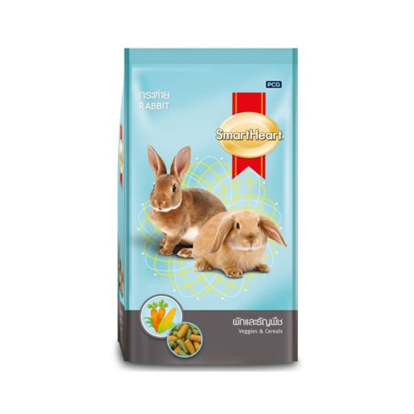 Smart Heart สมาร์ทฮาร์ท อาหารกระต่ายแบบเม็ด รสผักและธัญพืช สำหรับกระต่ายทุกช่วงวัยทุกสายพันธุ์ 1 kg