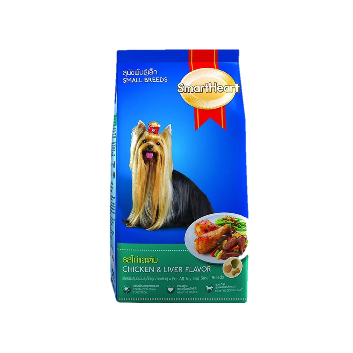 Smart Heart สมาร์ทฮาร์ท อาหารเม็ด สำหรับสุนัขพันธุ์เล็ก รสไก่และตับ 3 kg_1