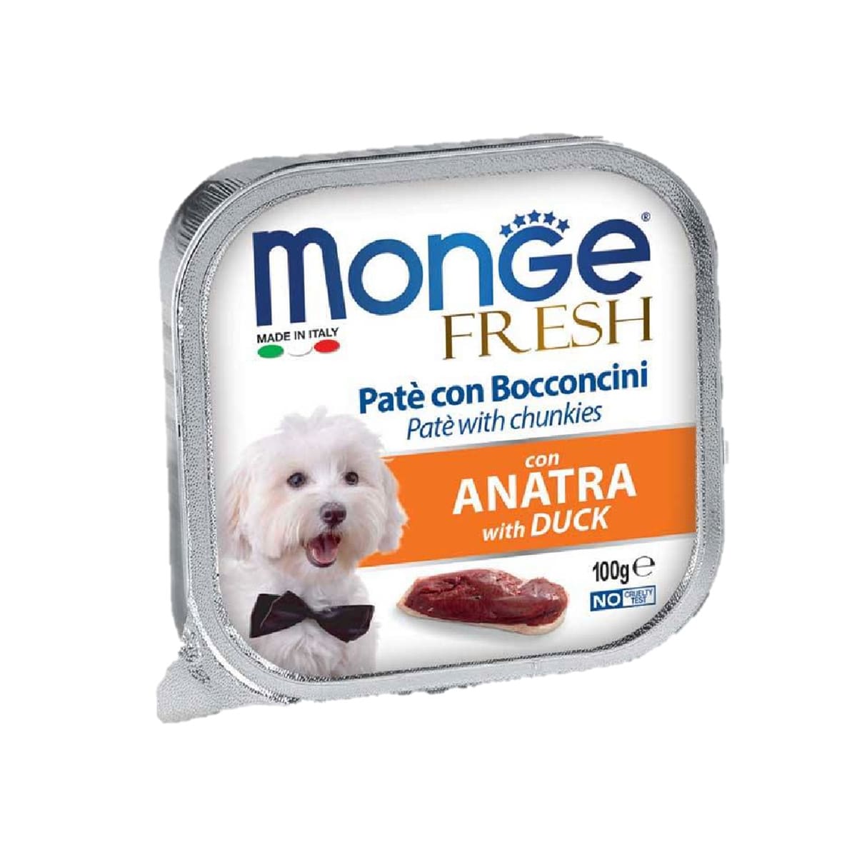 Monge Fresh มอนเจ้ เฟรช อาหารสุนัขแบบเปียก รสเป็ด สำหรับสุนัขโตทุกสายพันธุ์ 100 g