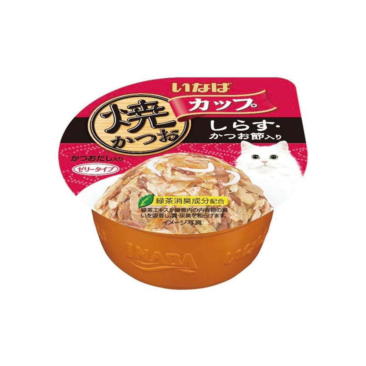 Inaba อินาบะ อาหารเปียก แบบถ้วย สำหรับแมว รสทูน่าเนื้อขาวแดงปลาข้าวสารปลาโอ 80 g_1