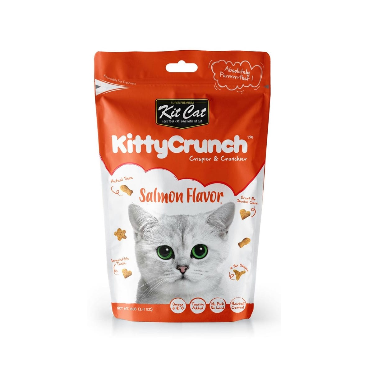 Kit Cat คิทแคท ขนมขัดฟัน สำหรับแมว รสปลาแซลมอน 60 g_1