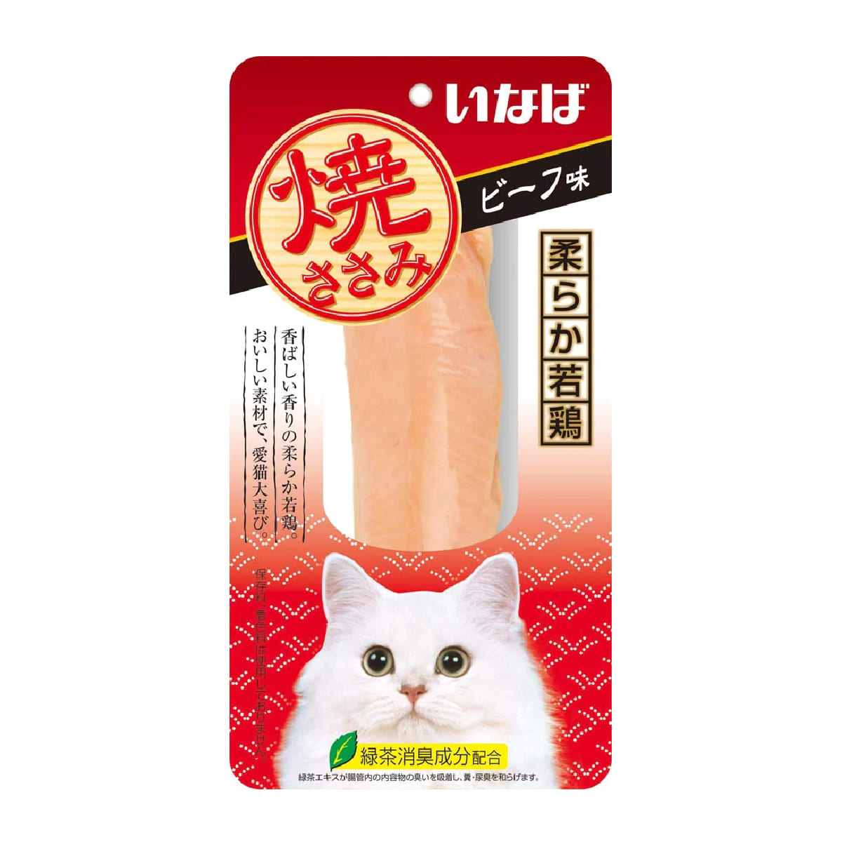 Inaba Yaki ขนมสันในไก่ย่าง สำหรับแมว รสเนื้อ 25 g_1