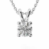 0.05 ct. t.w. M-I1 Round Cut Diamond Solitaire Pendant and Necklace