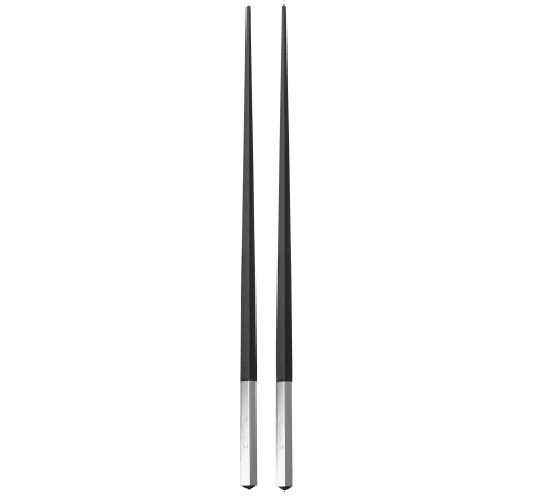 Pair of Japanese chopsticks Uni  Silver plated