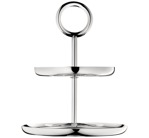 2 Tier Pastry Stand Vertigo Silver Plated