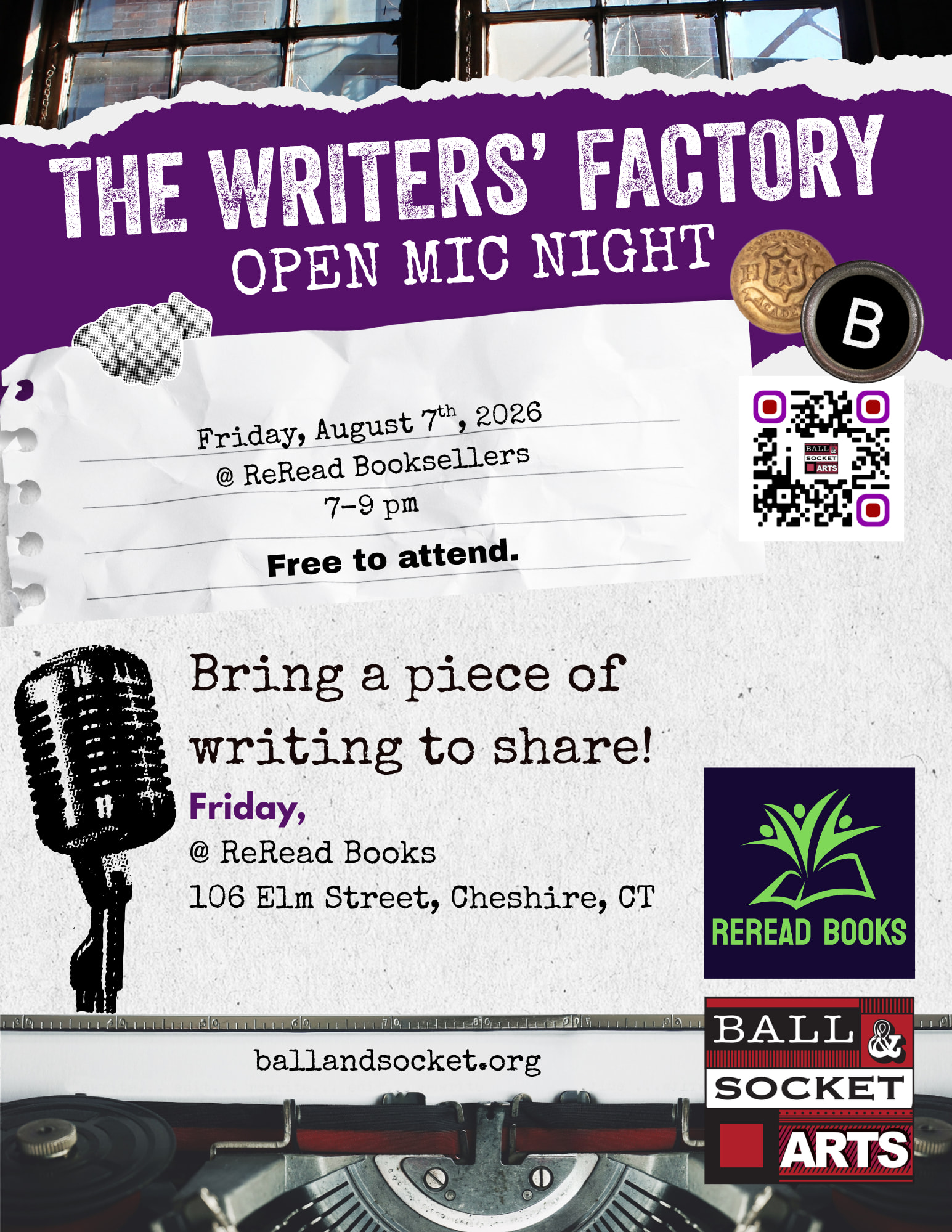 The Writers' Factory: Open Mic Night August Edition!