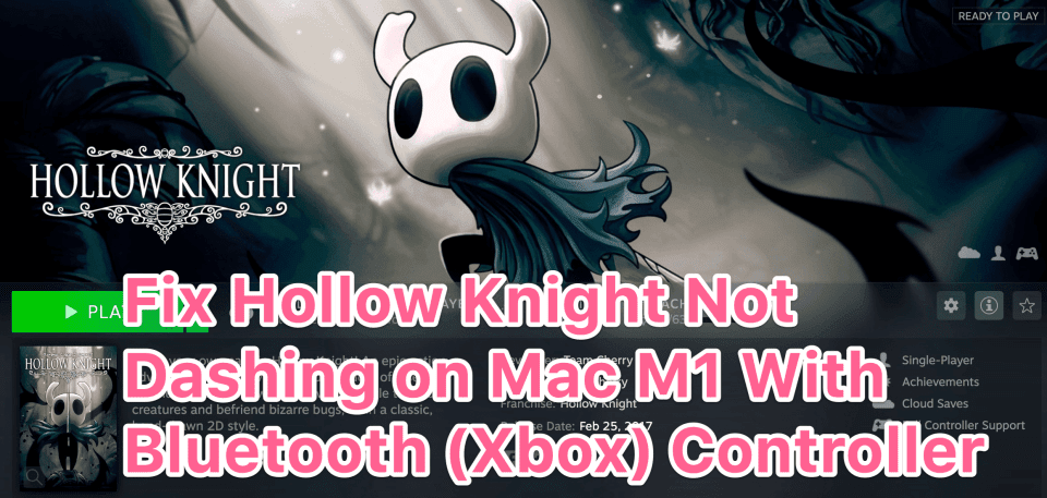 Fix Hollow Knight Can't Dash On Mac M1 With (Xbox) Bluetooth Controller