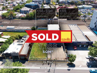 Development / Land commercial property sold at 112 & 116-120 Buckley Street Footscray VIC 3011