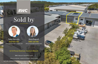 Factory, Warehouse & Industrial commercial property sold at Unit 6/14 Focal Avenue Coolum Beach QLD 4573 Factory, Warehouse & Industrial commercial property sold at Unit 6/14 Focal Avenue Coolum Beach QLD 4573