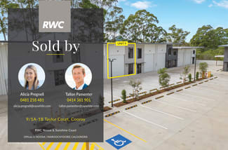 Factory, Warehouse & Industrial commercial property for sale at 9/1A-1B Taylor Court Cooroy QLD 4563