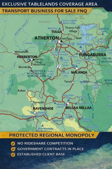 Transport Business for Sale FNQ | Exclusive Operator | Govt Contracts | No Uber Transport Business for Sale FNQ | Exclusive Operator | Govt Contracts | No Uber