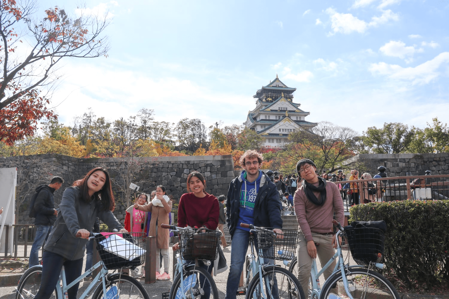 5-Hour Osaka Highlights Bike Tour with Lunch