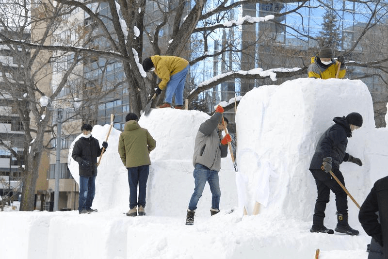 Citizen Snow Sculptures: A Popular Activity with Many Local Participants Every Year