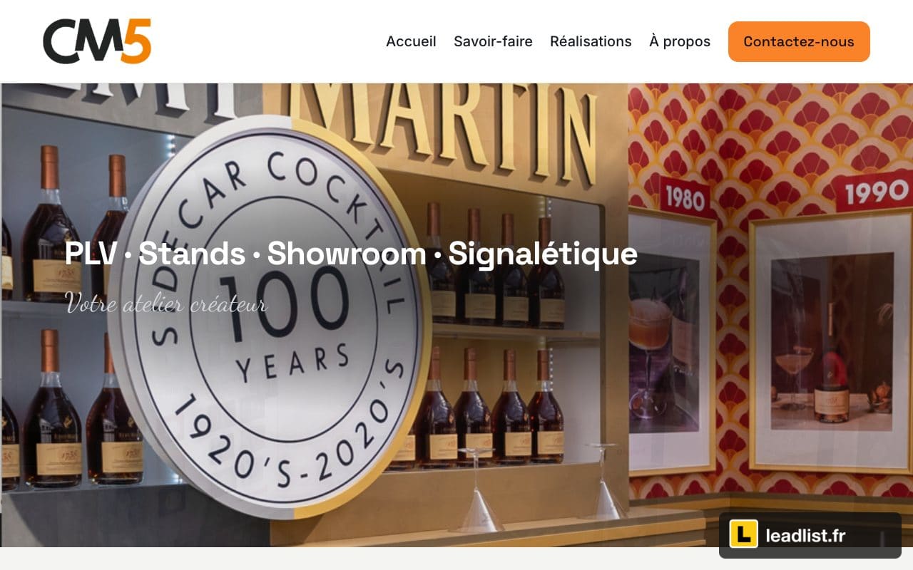 Page d'accueil du site de CM5