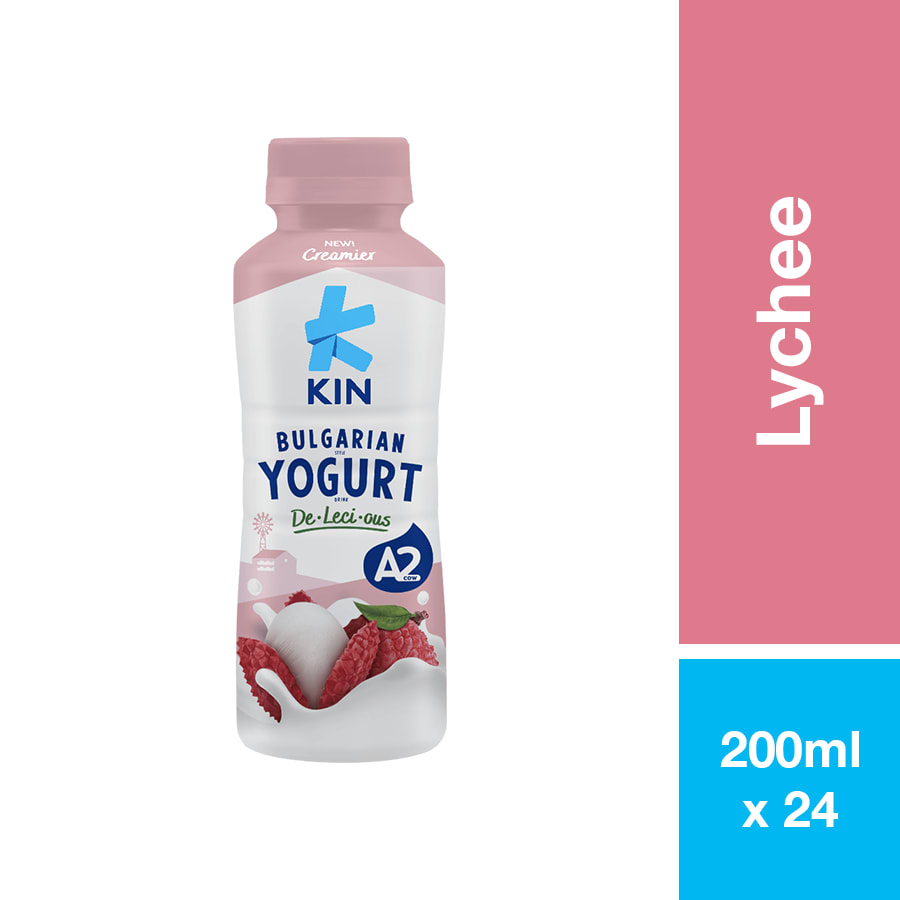 KIN BULGARIAN YOGURT DRINK LYCHEE 200ML