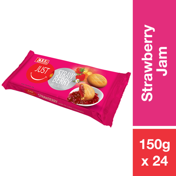 ED JUST U STRAWBERRY JAM FILLING COOKIES 150G