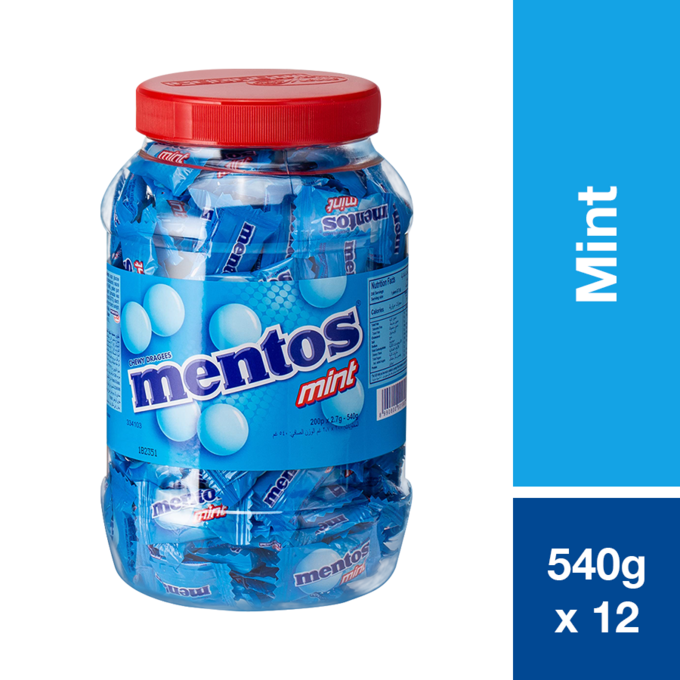 MENTOS CANDY MINT JAR 540G