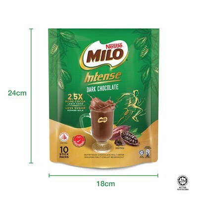 MILO INTENSE DARK CHOCOLATE TIN 400G