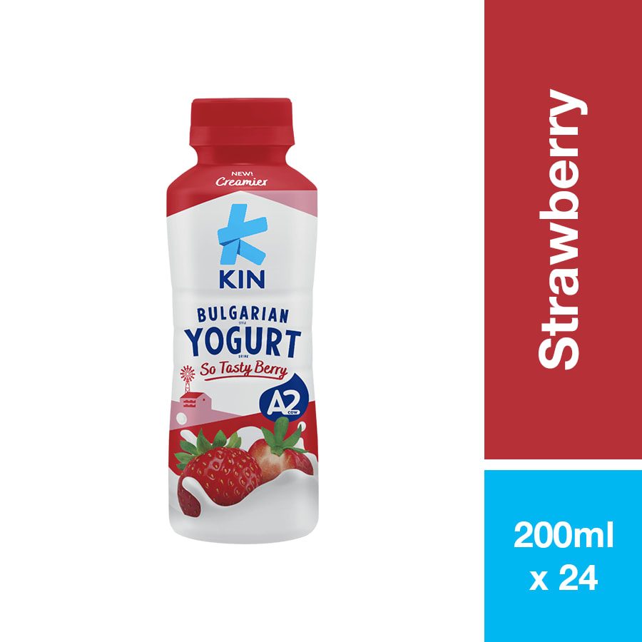 KIN BULGARIAN YOGURT DRINK STRAWBERRY 200ML