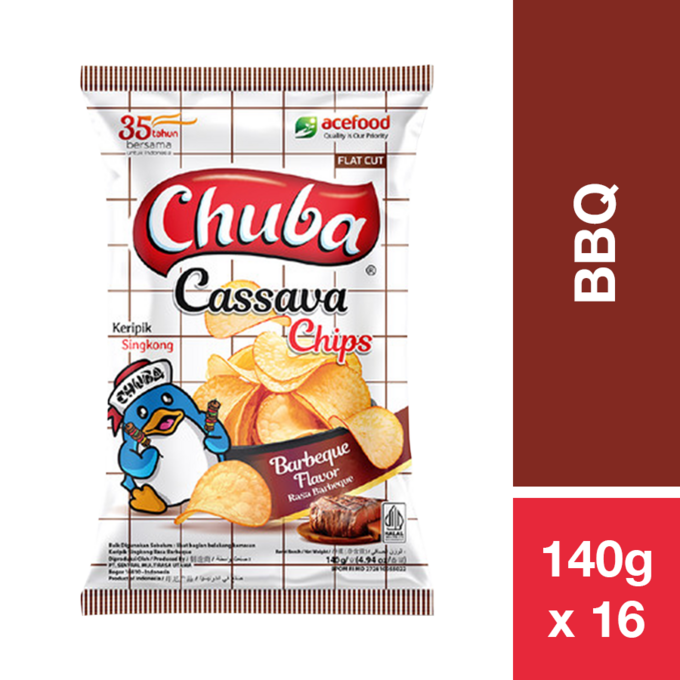 CHUBA CASSAVA CHIPS BBQ 140G