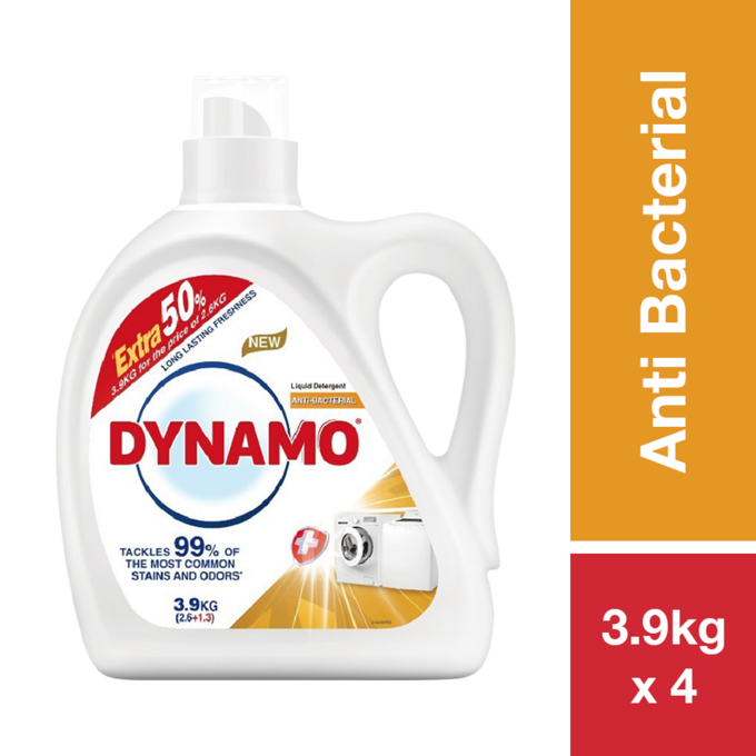DYNAMO DETERGENT LIQUID ANTI BACTERIAL 3.9KG