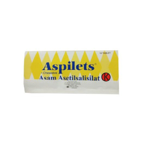 Aspilets Chewable 80 mg 10 Tablet - Manfaat, Kandungan, Dosis, dan Efek ...