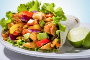 Pineapple Chicken Wrap with Caribbean Ranch Dressing