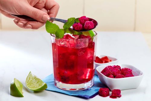 Strawberry Dragon Fruit Shrub Limeade