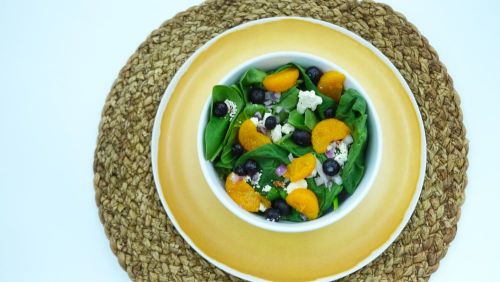Blueberry Mandarin Spinach Salad Bowl