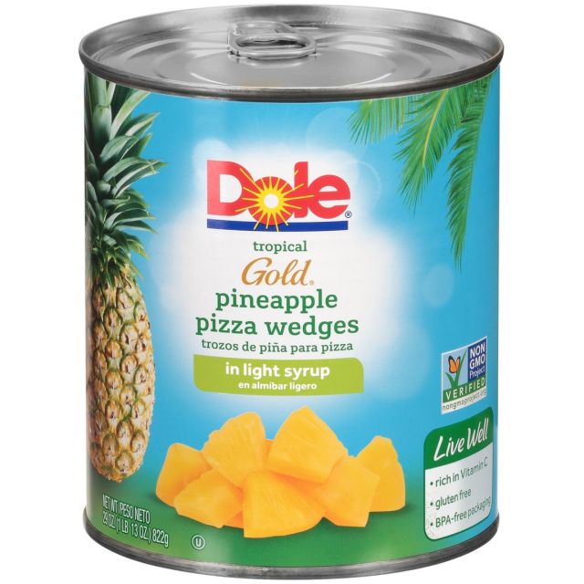 DOLE Tropical Gold® Pineapple Pizza Wedges in Light Syrup 12/29oz