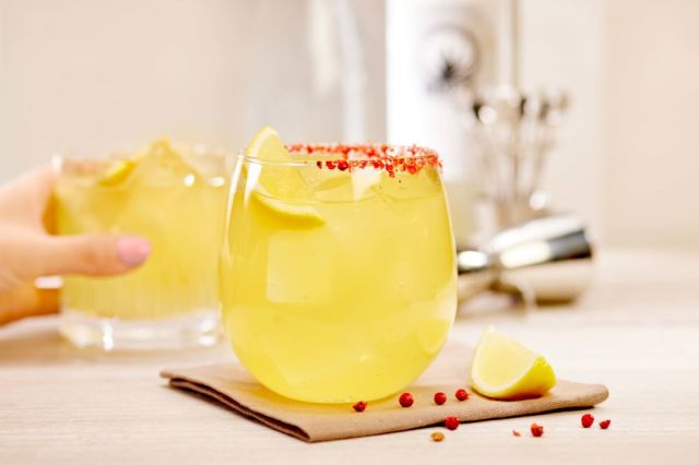 Spiked Pineapple and Pink Peppercorn Lemonade