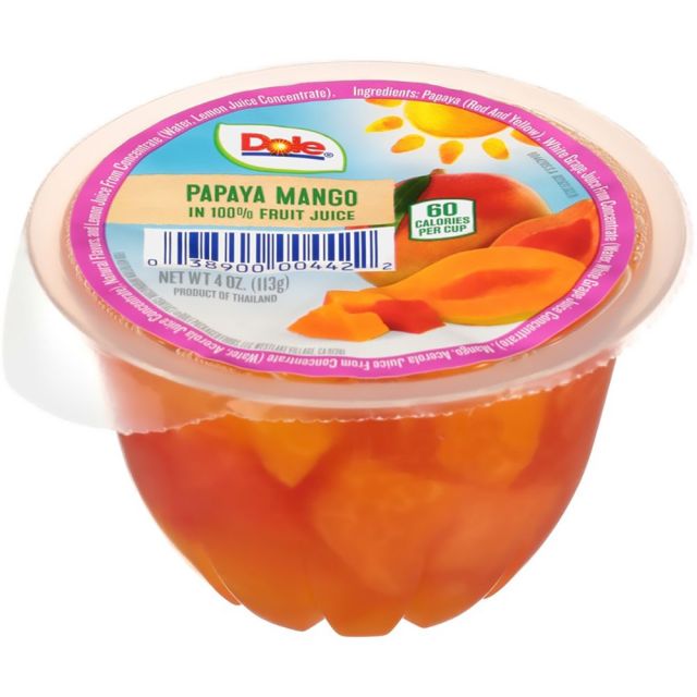 DOLE Fruit Bowls® Papaya Mango in 100% Fruit Juice 36/4oz