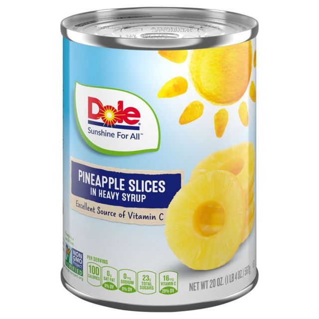 DOLE Pineapple Slices in Heavy Syrup 12/20oz 