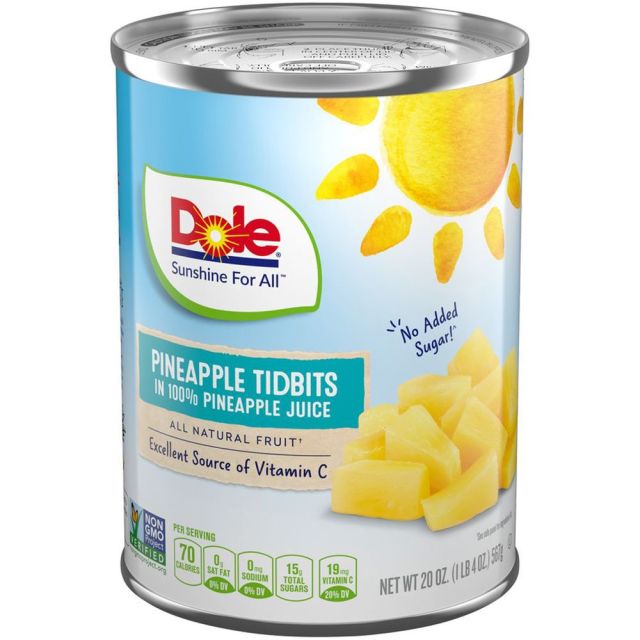 DOLE Pineapple Tidbits in Juice 12/20oz 