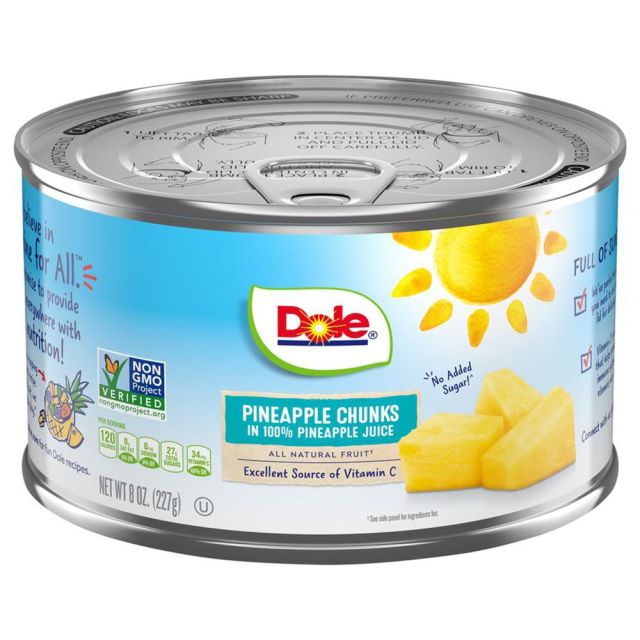 DOLE Pineapple Chunks in Juice 12/8oz 