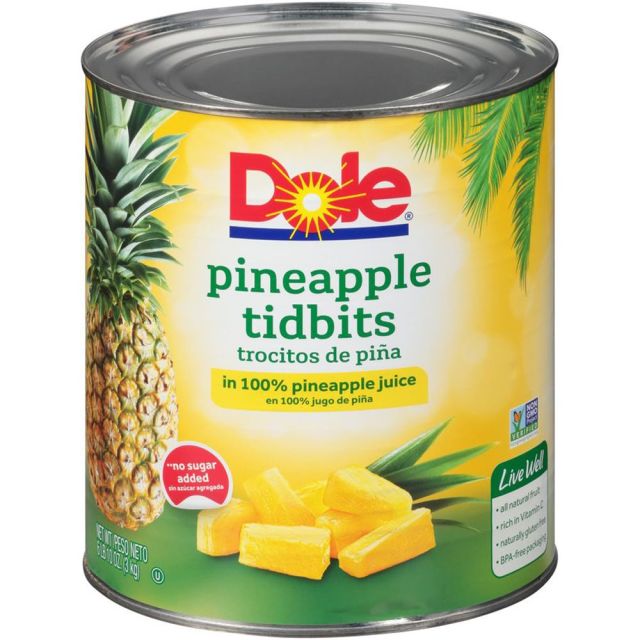 DOLE Choice Pineapple Tidbits in Juice 6/10 (106 oz.) 