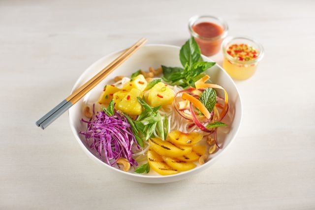 Pineapple and Peach Vermicelli Salad