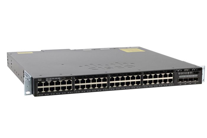 Cisco Catalyst WS-C3650-48FS-S Switch IP Base License, Port-Side Air Intake