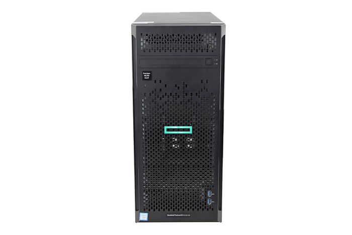 Front view of HP Proliant ML110 Gen9 with 2 x 1TB SAS 7.2k 3.5" HDDs