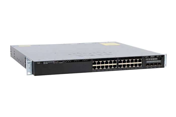 Cisco Catalyst WS-C3650-24PS-L Switch LAN Base License, Port-Side Air Intake