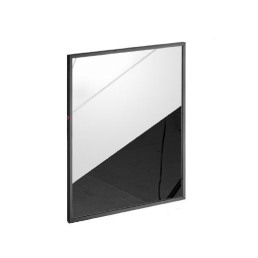 Огледало за баня Kapitan 80x90см, с рамка от черен мат, неръждаема стомана 18/10 304