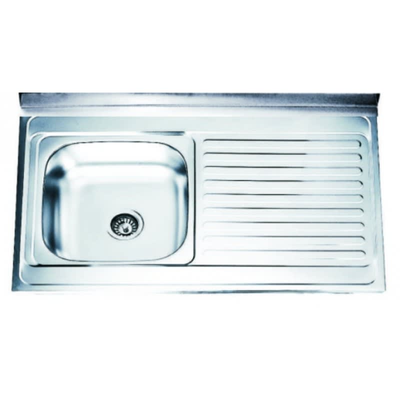 Кухненска мивка Inter Ceramic, 1000х600мм, десен отцедник, бордова, алпака