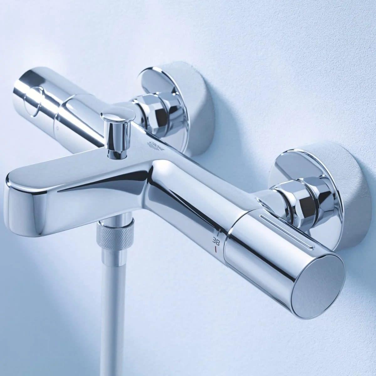 Смесител Grohe Grohtherm 1000 Cosmopolitan, вана-душ, термостатичен, GROHE TurboStat®, месинг