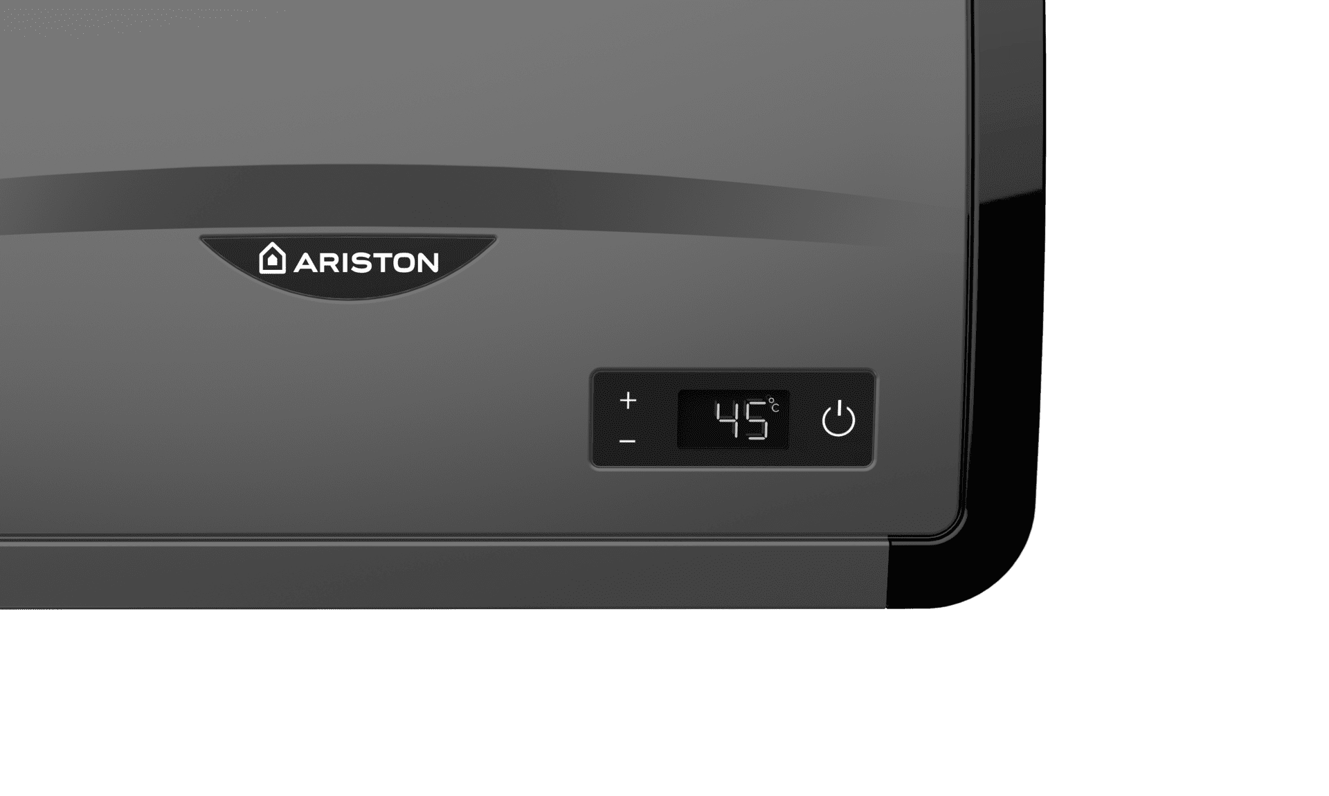 Проточен бойлер Ariston Aures Pro 18 EU, компактни размери, 18 000W, многоточков, електронно управление, черен цвят