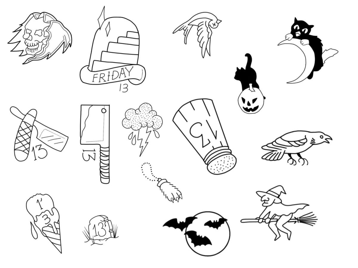 Friday The 13th Tattoo Flash Sheets