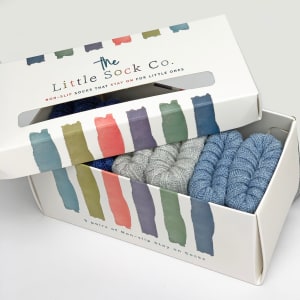 Gift Boxed Baby and Toddler Non-Slip Stay on Cotton Ribbies in Baby Blue