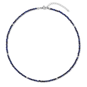 Necklace with lapis lazuli silver
