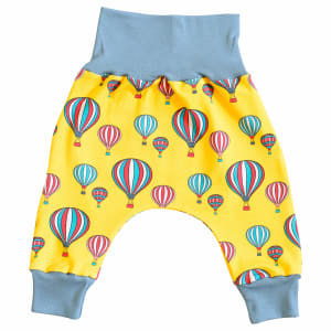 Hot Air Balloons Harem Organic Trousers (Yellow)