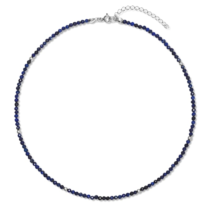 Necklace with lapis lazuli silver: Necklace with lapis lazuli